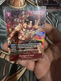 Portgas D. Ace OP02-013 SR (Alt Art) Paramount War One Piece TCG Card - Image 1