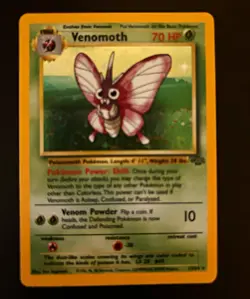 Venomoth 13/64 Jungle Holo Rare Unlimited Edition English 70 HP 1999 Sugimori - Image 1