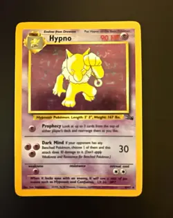 Hypno 8/62 Fossil Holo Rare 1st Edition English 90 HP Ken Sugimori - Image 1