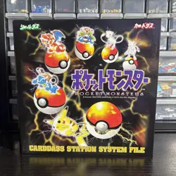 Pokemon Pocket Monsters Carddass Vending Binder Charizard Pikachu Sugimori Art - Image 1