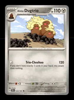 Alolan Dugtrio 123/191 Uncommon Surging Sparks Pokemon Near Mint - Image 1