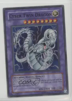 SR - Cyber Twin Dragon Unlimited YuGiOh netic Revolution #CRV-EN035 2005 READ - Image 1