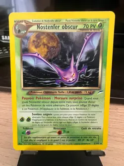 Pokemon FRENCH Neo Destiny Nostenfer Obscur (DARK CROBAT) Holo 2/105 - Image 1