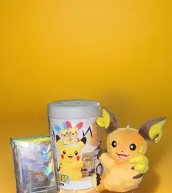 Pokemon TCG Nuzzles Cheeks Blind Tin Confirmed Raichu Plush - Image 3