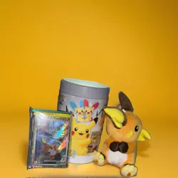 Pokemon TCG Nuzzles Cheeks Blind Tin Confirmed Raichu Plush - Image 5