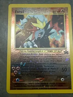 Entei #34 Black Star Movie Promo Pokemon TCG Reverse Holo Card WOTC MP/LP - Image 1