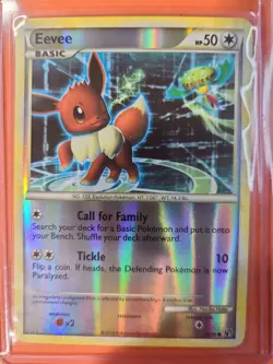 Eevee 48/90 Reverse Holo HGSS Undaunted Pokemon Card - NM Common - Image 1