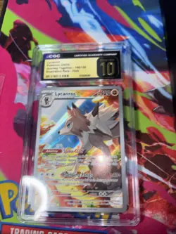 2025 Pokemon JTG EN Illustration Rare #166 Lycanroc CGC 10 PRISTINE - Image 1