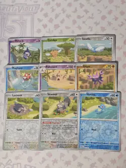 Pokemon TCG 9 Card Hyogonosuke Picture Puzzle Set Connecting Art Reverse Holo - Image 1