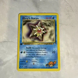 Pokemon TCG Misty's Staryu 90/132 Regular 1st Edition Common Gym Heroes VLP - Image 1