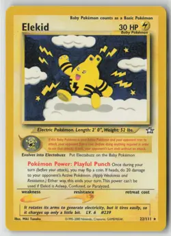 Elekid 22/111 Rare Neo Genesis Pokemon Unlimited Lightly Played - Image 1