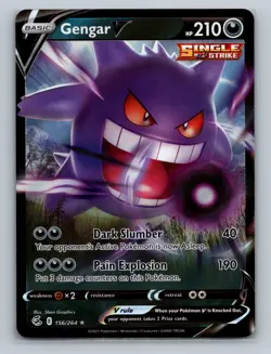 Pokemon SWSH08: Fusion Strike #156/264 Gengar V - Image 1