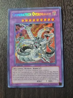 Yugioh Chimeratech Overdragon LCGX-EN183 Secret Rare 1st Ed NM - Image 1