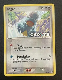 Bagon 52/107 Pokemon TCG EX Deoxys Reverse Holo Common 50 HP EN Basic - Image 1