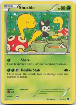 Shuckle 3/113 Uncommon Legendary Treasures Pokemon Near Mint - Image 1