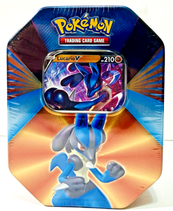 Pokemon Lucario V Tin Sealed w/ 4 Booster Packs - Image 1