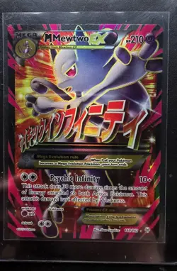 Pokemon M Mega Mewtwo EX Ultra Rare Holo TCG Card. 160/162 XY Breakthrough - Image 1