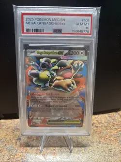 PSA 10 💎 GEM MINT Pokemon Mega Evolutions Mega Kangaskhan EX Double Rare #104 - Image 1