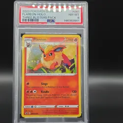 Pokemon 2020 SWSH Black Star Promo Flareon Holo SWSH041 PSA English - Image 1