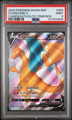 Charizard V PSA 9 Pokemon Sword & Shield Black Star Promos #SWSH050 2020 - Image 1