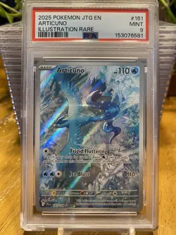 Pokemon TCG ARTICUNO Journey Together Illustration Rare 161/159 PSA 9 Mint - Image 1