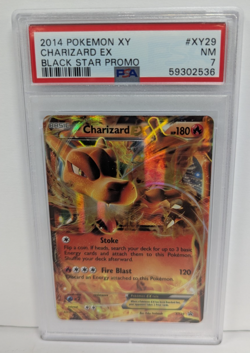 2014 Pokemon XY #XY29 Charizard EX Black Star Promo PSA 7 - Image 1
