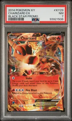 PSA 7 Pokemon TCG Charizard XY XY29 Holo Black Star Promo EX - Image 1