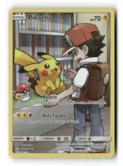 Pikachu 241/236 SEC Cosmic Eclipse Pokemon Holo LP - Image 1