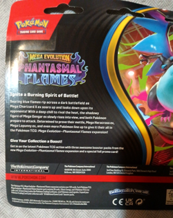 Pokemon TCG Mega Evolution Phantasmal Flames 3-Pack Blister Sneasel Promo - Image 2
