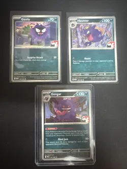 Pokemon TCG Gengar 050/088 Prize Pack 9 Stamped - NonHolo + Gastly & Haunter - Image 1