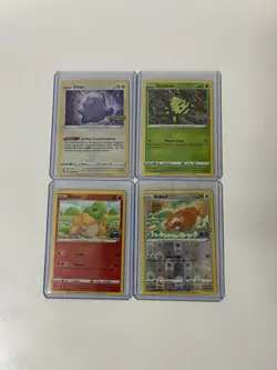 Pokemon Go Ditto 053 Complete Set Spinarak Numel Bidoof Reverse Unpeeled Sticker - Image 1
