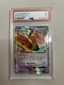 2016 Pokemon XY Evolutions Dragonite EX PSA 7 #72 - Image 1