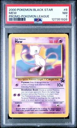 Mew 2000 Pokemon Black Star Promo #8 - PSA 7 -926 - Image 1