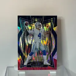 2024 Panini Select - Dak Prescott #38 Black & Red Shock Prizm 🏈 Cowboys - Image 1