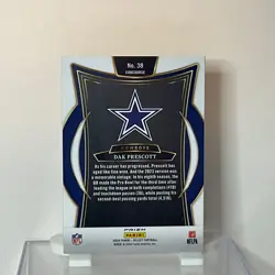 2024 Panini Select - Dak Prescott #38 Black & Red Shock Prizm 🏈 Cowboys - Image 2