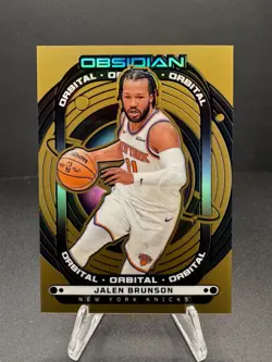 2024-25 Obsidian Jalen Brunson Orbital Bronze Flood /60 New York Knicks - Image 1