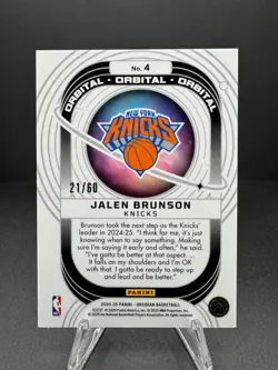 2024-25 Obsidian Jalen Brunson Orbital Bronze Flood /60 New York Knicks - Image 2