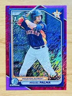 Miguel Palma 2024 Bowman Chrome #BCP-166 Fuchsia Shimmer Refractor 151/199 - Image 1