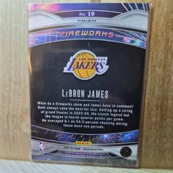 2024-25 Panini Prizm - Fireworks LeBron James #19 Fast Break Prizm - Image 2