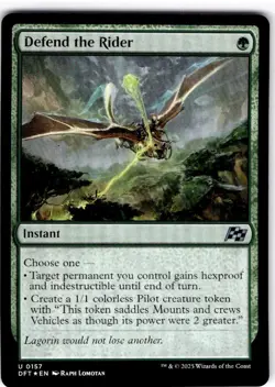 MTG Defend the Rider Aetherdrift HOLO #157 - Image 1