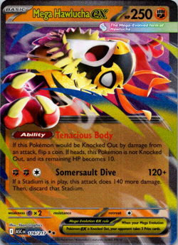 Mega Hawlucha ex 116/217 Double Rare Ascended Heroes Pokemon Holo Near Mint - Image 1
