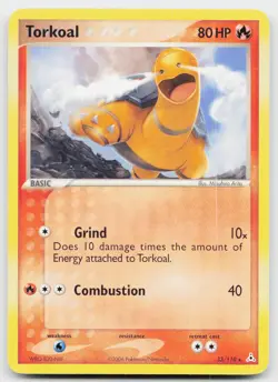 Torkoal 33/110 Rare Holon Phantoms Pokemon Lightly Played - Image 1