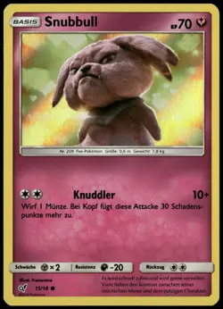 Pokemon Snubbull Meisterdetektiv Pikachu 15/18 Deutsch NM - Image 1