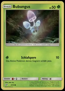 Pokemon Bubungus Meisterdetektiv Pikachu 3/18 Deutsch NM - Image 1