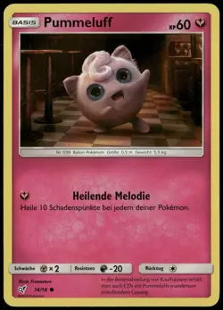 Pokemon Pummeluff Meisterdetektiv Pikachu 14/18 Deutsch NM - Image 1