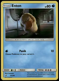 Pokemon Enton Meisterdetektiv Pikachu 7/18 Deutsch NM - Image 1