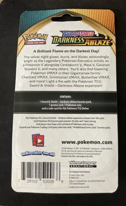 Darkness Ablaze Pokemon Blister booster Pack Pikachu Promo SWSH039 Mewtwo Coin - Image 2