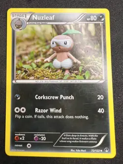 Nuzleaf 72/122 Uncommon BREAKpoint Pokemon 2016 - Image 1