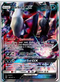 Darkrai GX 88/147 Holo GX Rare Burning Shadows Pokemon - Image 1