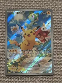 Pokemon Pikachu TCG 027 Paldea Evolved Black Star Promo - Image 1